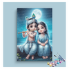 Eazy Arts Heavenly Harmony Baby Krishna and Radha Under the Moon Paint by Numbers Kit