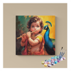 Eazy Arts Little Krishna with Flute and Peacock Paint by Numbers Kit