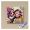 Eazy Arts Krishna and Radha's Playful Moments Holi Celebration Paint by Numbers Kit