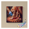 Eazy Arts Divine Adoration Krishna Adorning Radha's Feet Paint by Numbers Kit