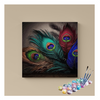 Eazy Arts Elegant Peacock Feathers Symbol of Grace Paint by Numbers Kit