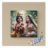 Eazy Arts Divine Joy Krishna and Radha Celebrating Together Paint by Numbers Kit