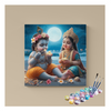 Eazy Arts Moonlit Feast Krishna and Radha's Sweet Delight Paint by Numbers Kit