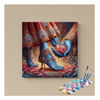 Eazy Arts Sacred Lotus Offering: Radha and Krishna's Divine Connection Paint by Numbers Kit