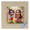 Eazy Arts Playful Holi Celebration Krishna and Radha in Their Childhood Paint by Numbers Kit
