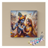 Eazy Arts Divine Holi Harmony Krishna and Radha in Vrindavan Paint by Numbers Kit