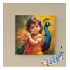 Eazy Arts Divine Melody Little Krishna with Peacock Paint by Numbers Kit