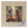 Eazy Arts Divine Melody Krishna and Radha in Childhood Paint by Numbers Kit