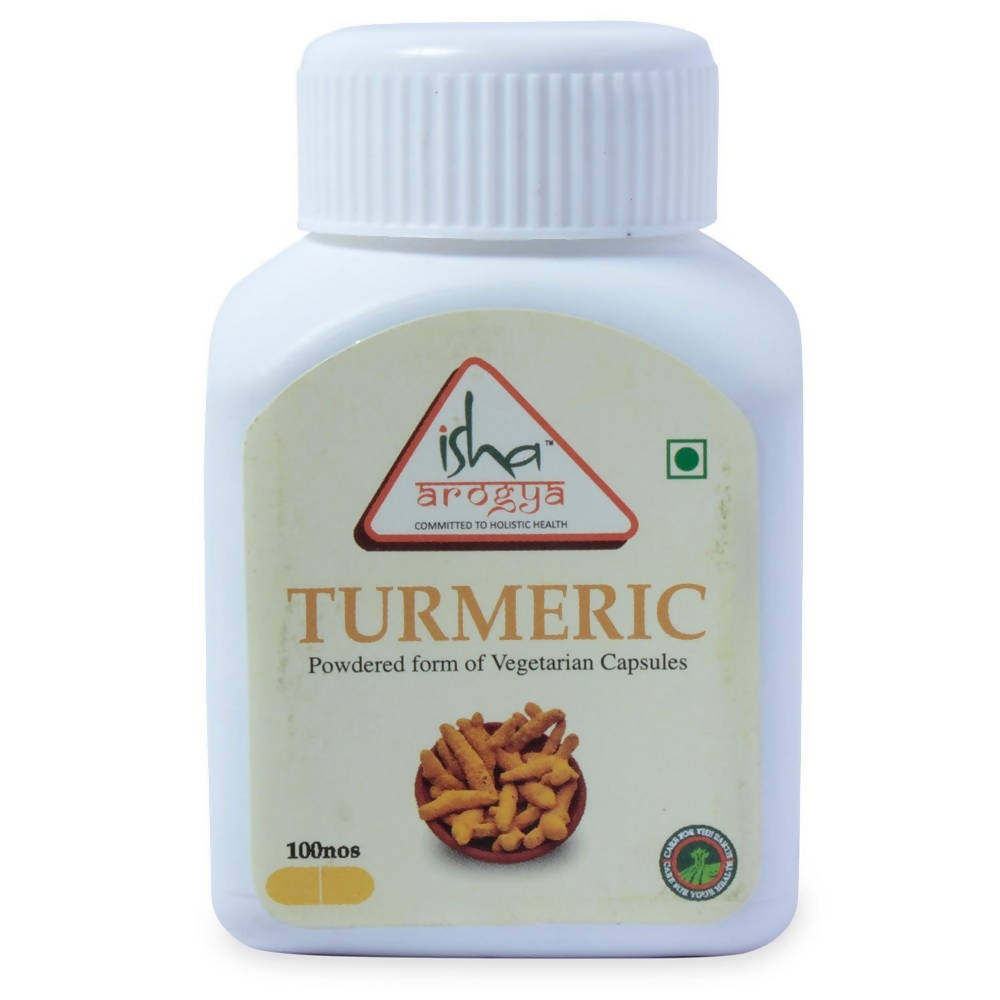 Isha Life Turmeric Powder in Veg Capsules - 100 Pcs