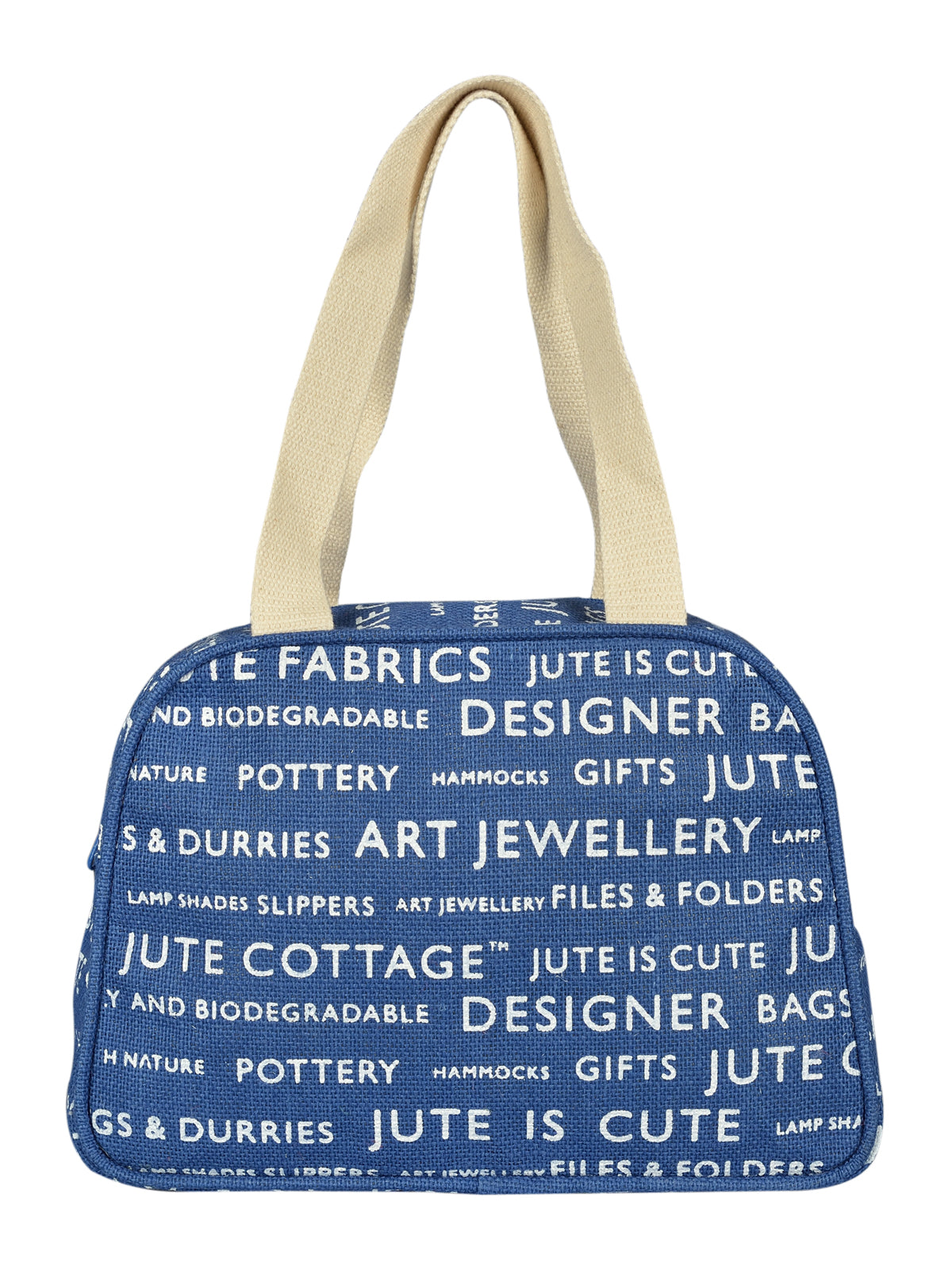 Jute Cottage Tape Handle Lunch Zipper (Jute Cottage Printed)
