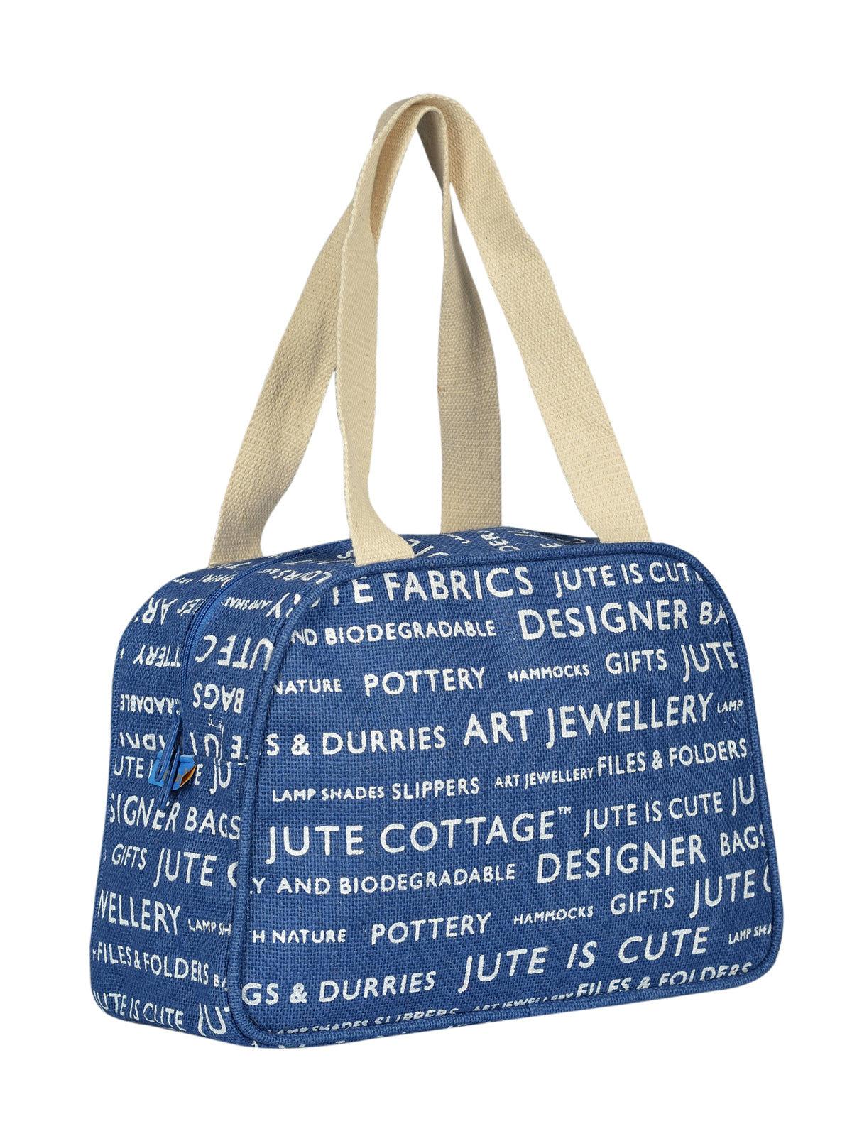 Jute Cottage Tape Handle Lunch Zipper (Jute Cottage Printed)