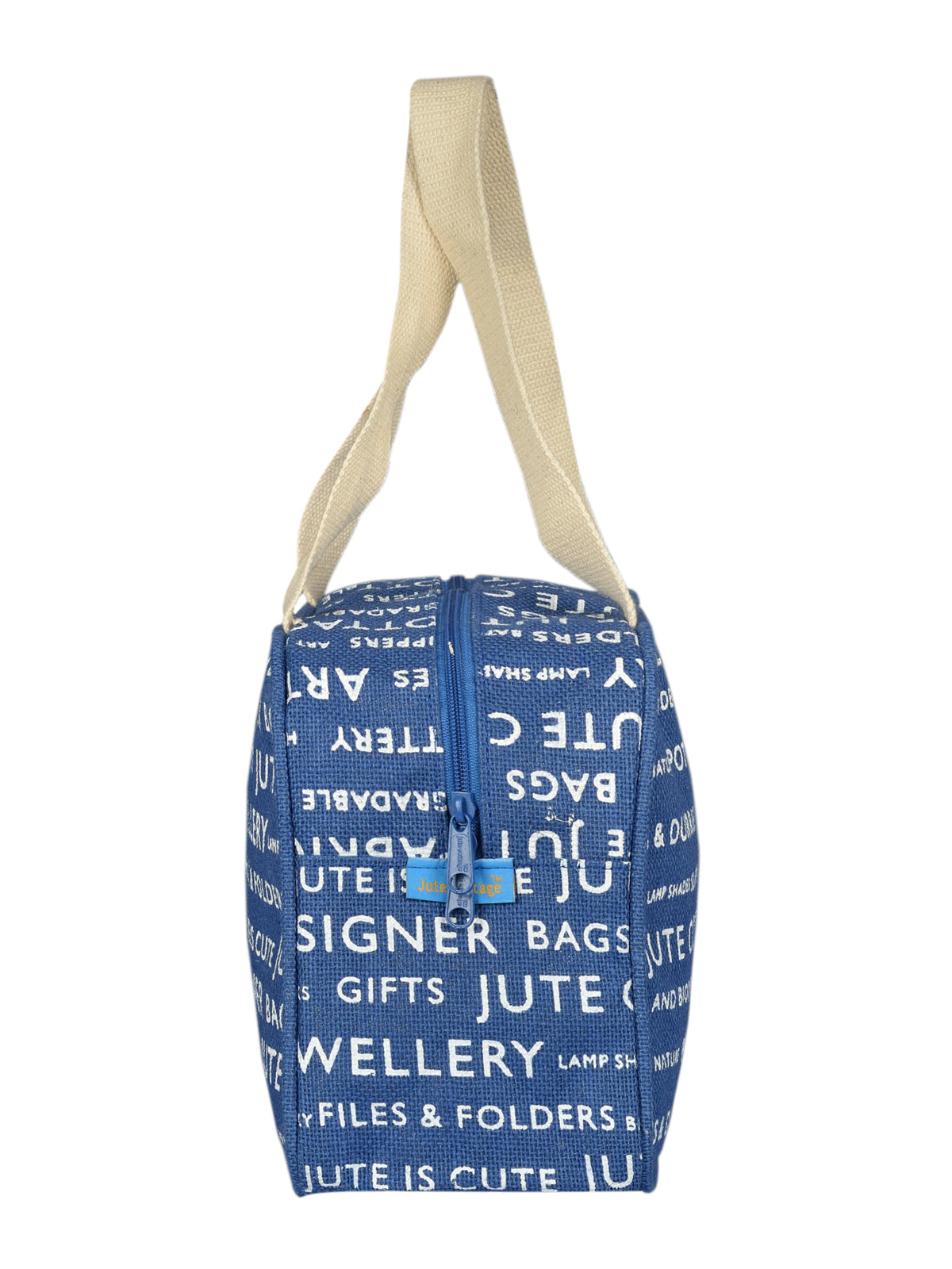 Jute Cottage Tape Handle Lunch Zipper (Jute Cottage Printed)
