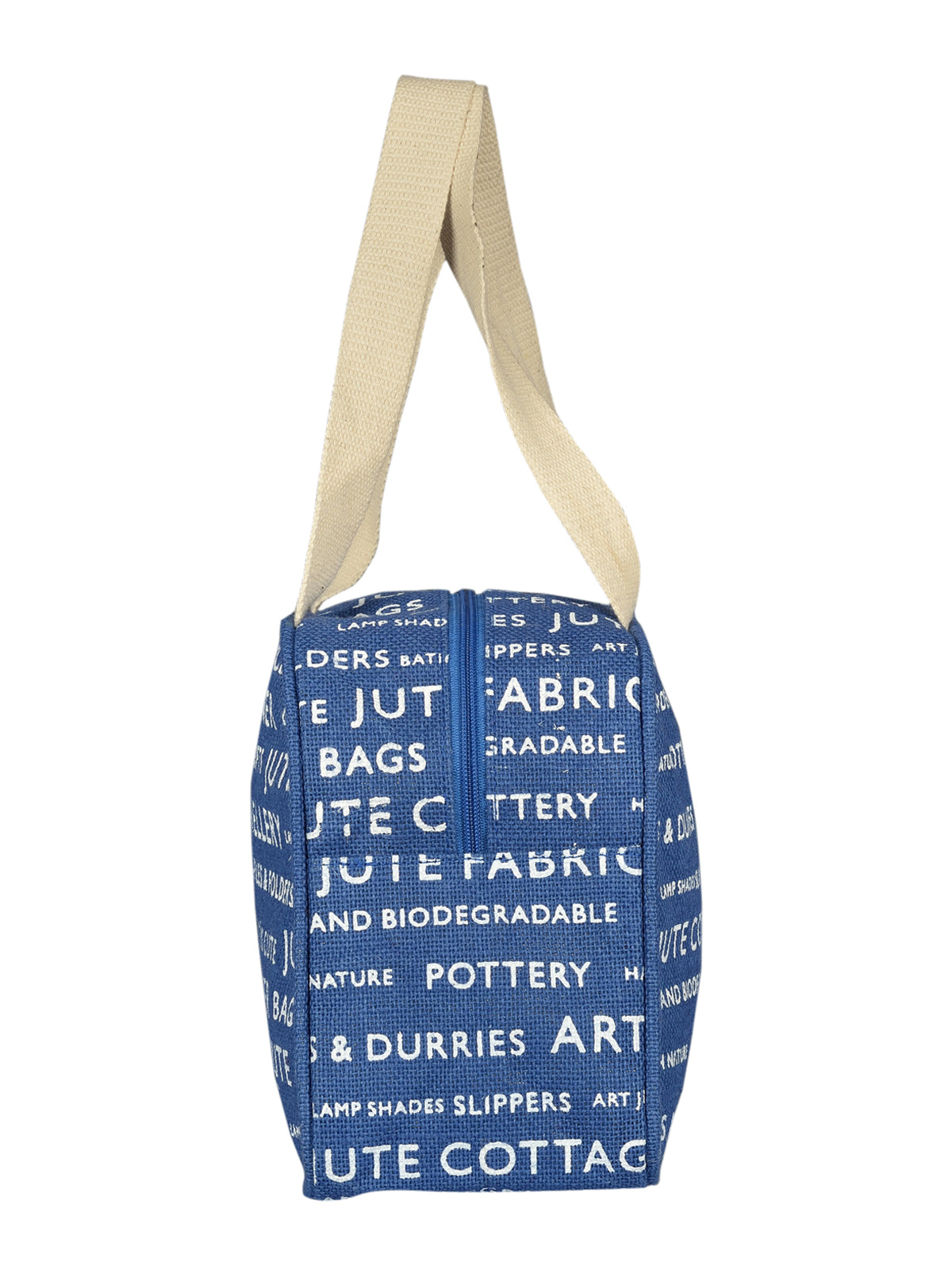 Jute Cottage Tape Handle Lunch Zipper (Jute Cottage Printed)