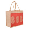 Jute Cottage 3 Mango Print Shopping Zipper 100% Genuine Jute