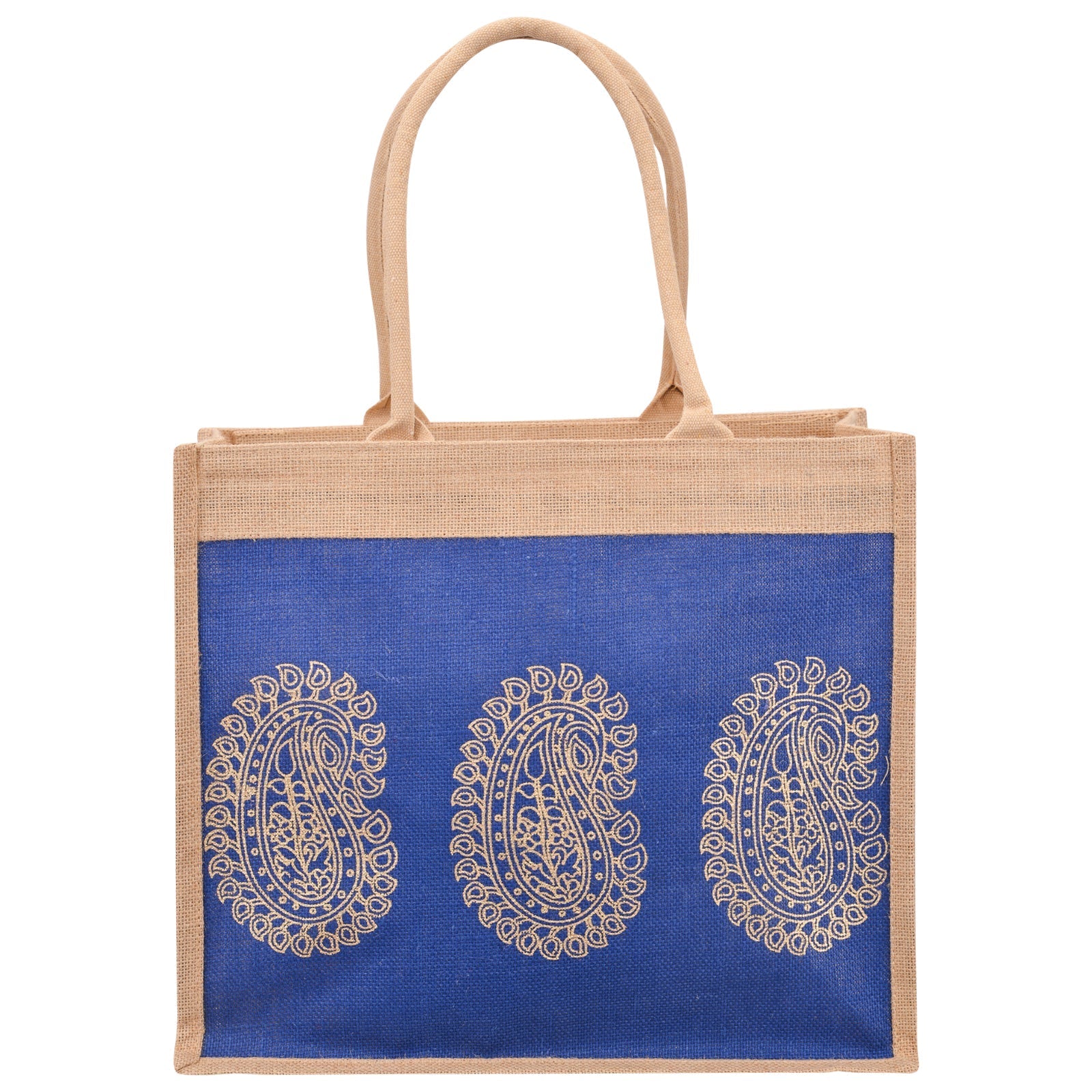 Jute Cottage 3 Mango Print Shopping Zipper 100% Genuine Jute