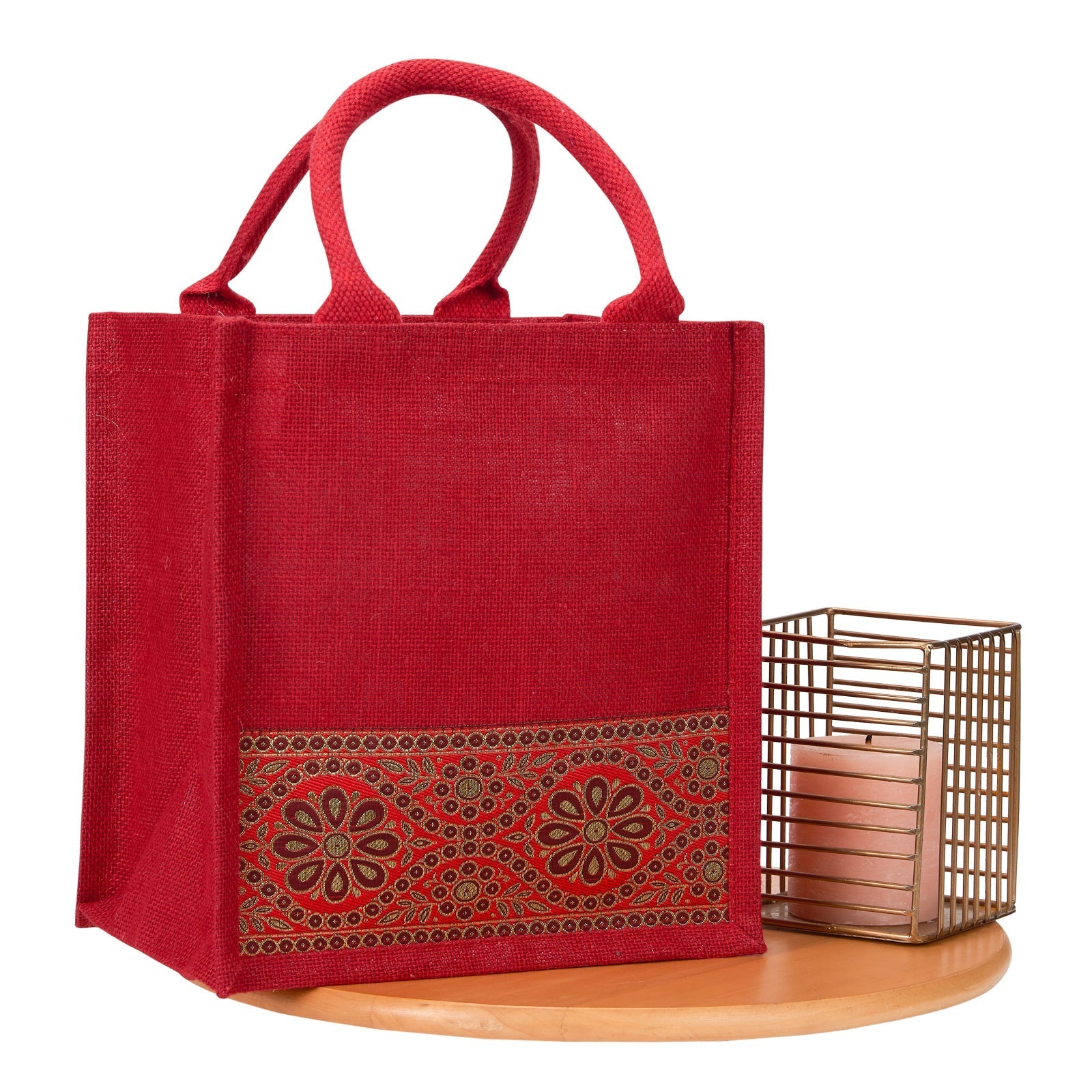 Jute Cottage Lace Zipper Lunch Bag