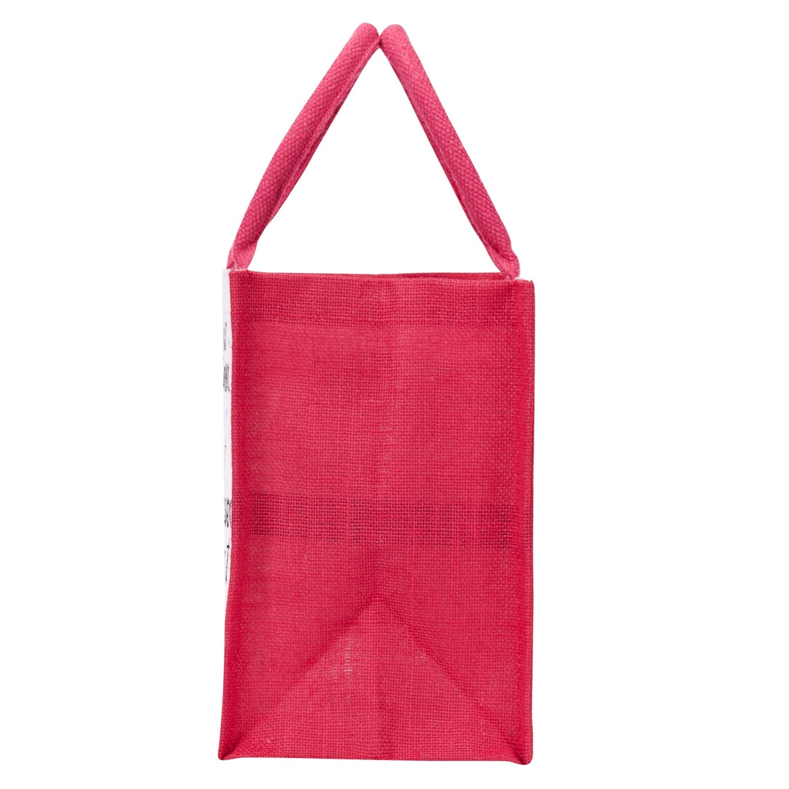 Jute Cottage Life Dessert Print Zipper Lunch Bag 100% Genuine Jute