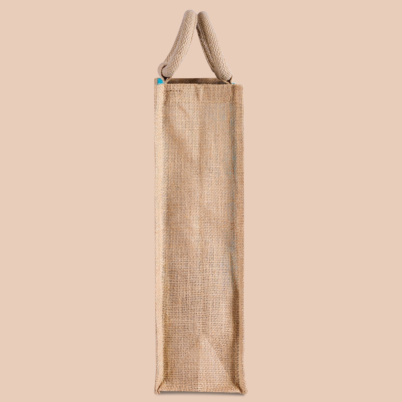 Jute Cottage Bottle Bag With Lace / Print