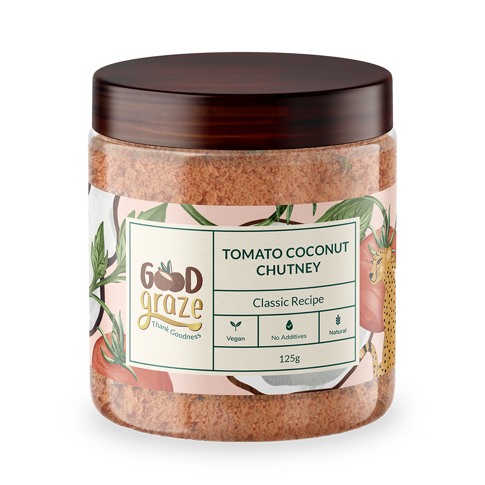 Good Graze Tomato Coconut Chutney Powder - 125gms - DesiPick