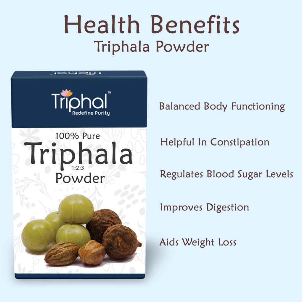 Gallery Detail: Triphal Triphala Powder Contains Organic Haritaki Bibhitaki And Ama