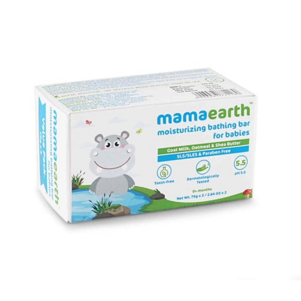 Mamaearth Moisturizing Bathing Bar Soap For Babies Pack of 2