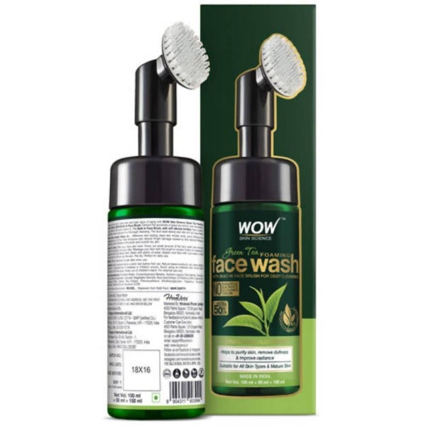 Wow Skin Science Green Tea Foaming Face Wash - 100 ml