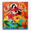 Paint Waint Mataji Anger Portrait with Lion
