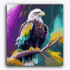 Paint Waint Colorful Bird with Yellow Beak Sitting on the Branch