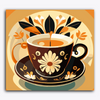 Paint Waint Coffee Cup with Floral Design