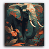 Paint Waint Elephant Orange Flowers
