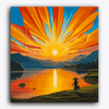 Paint Waint A Boy in Sunset