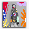 Paint Waint A Girl in Colourful Hair and Jacket