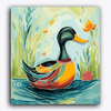 Paint Waint Duck Swimming