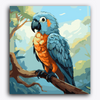 Paint Waint Cute Blue Parrot