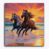 Paint Waint Two Horses on Beach