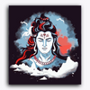 Paint Waint Lord Shiva Light Blue Red Effect
