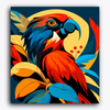Paint Waint Parrot Red Yellow Blue Theme