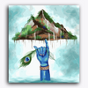 Paint Waint Krishna ji Lifting Mountain