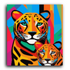 Paint Waint Colorful Tiger and Cub