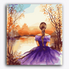 Paint Waint A Girl in Purple Frock