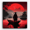 Paint Waint Red Dark Man In a Boat