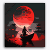 Paint Waint Red Moon Dark Night