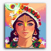 Paint Waint Colorful Krishna Portrait Janmasthami