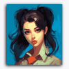Paint Waint Girl in Red Tie