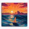 Paint Waint Boat Sailing in Sunset