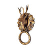 Two Moustaches Reindeer Face Brass Door Knocker