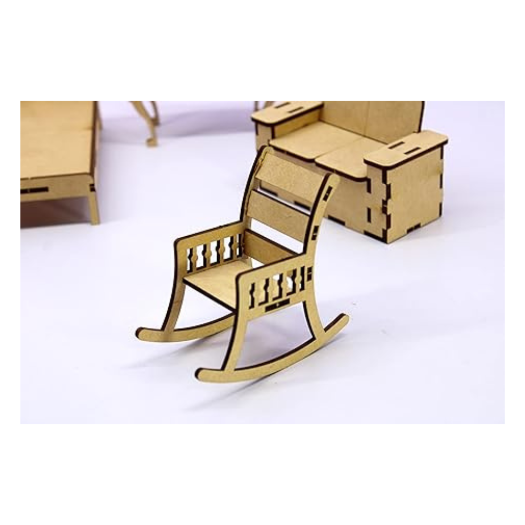 StonKraft Wooden Doll House Dollhouse 3D Puzzle Construction Toy Modeling Kit