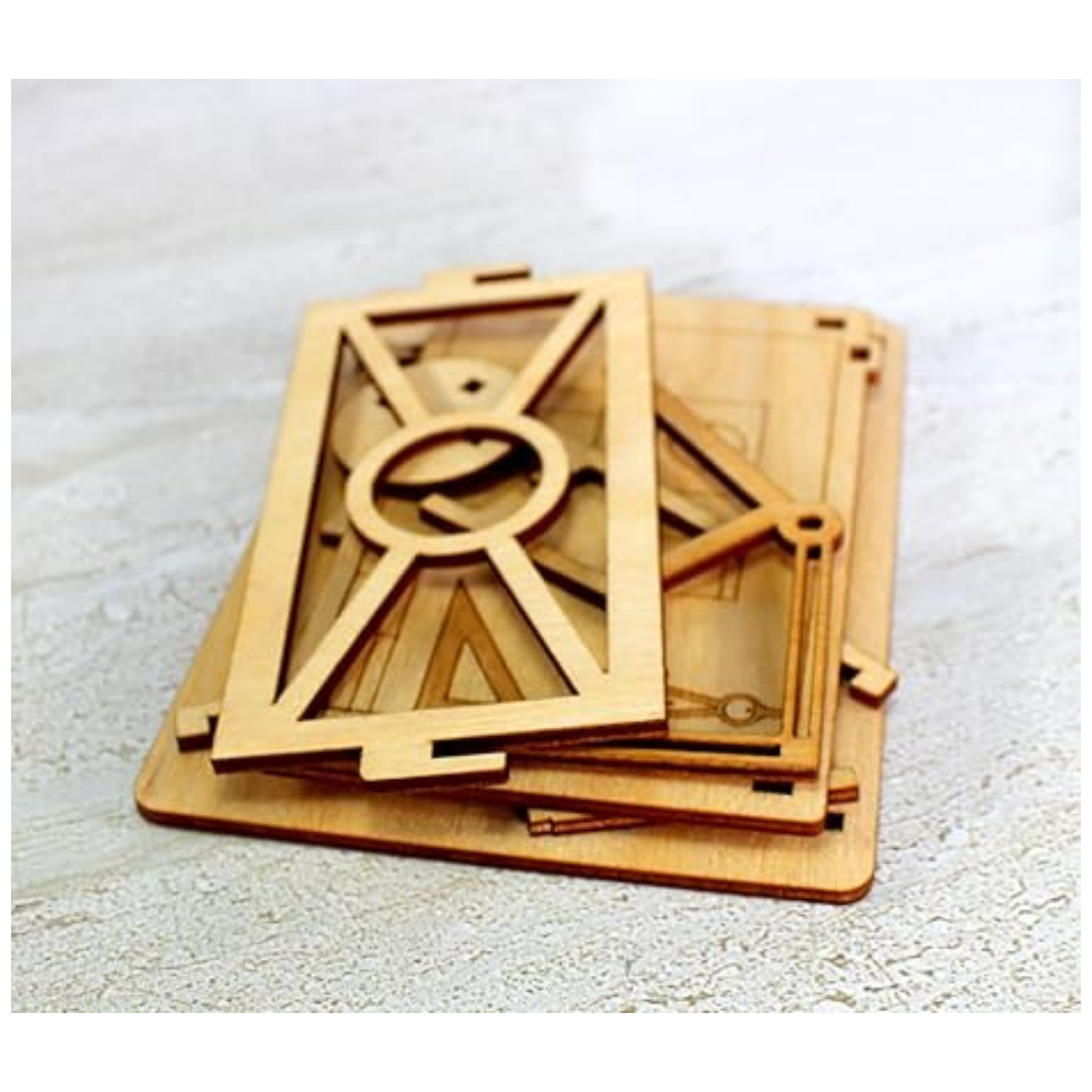 StonKraft Wooden 3D Puzzle Miniature Drafting Table Home Decor Construction Toy Modeling Kit