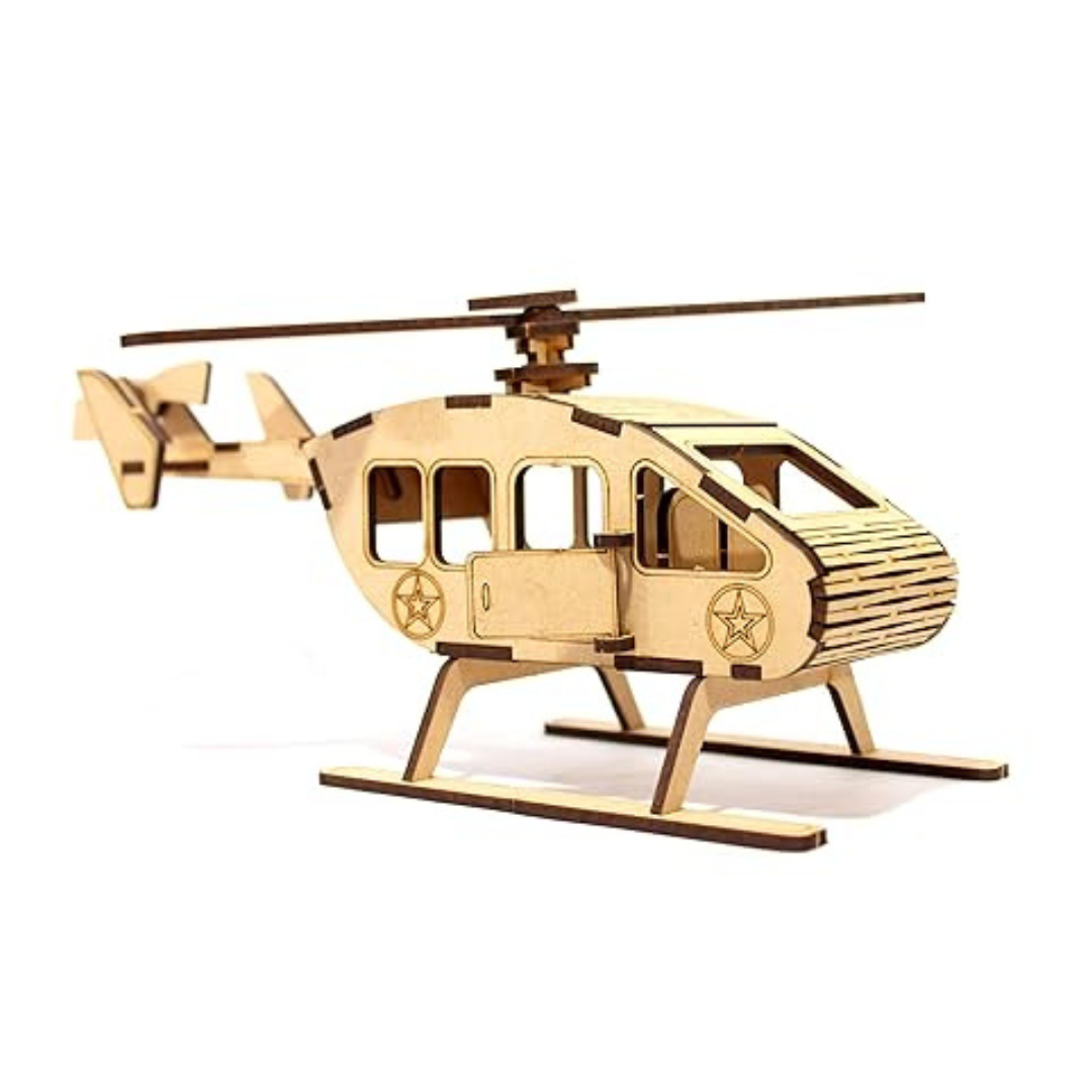 StonKraft Helicopter 3D Puzzle for 14 Years and Up Brown