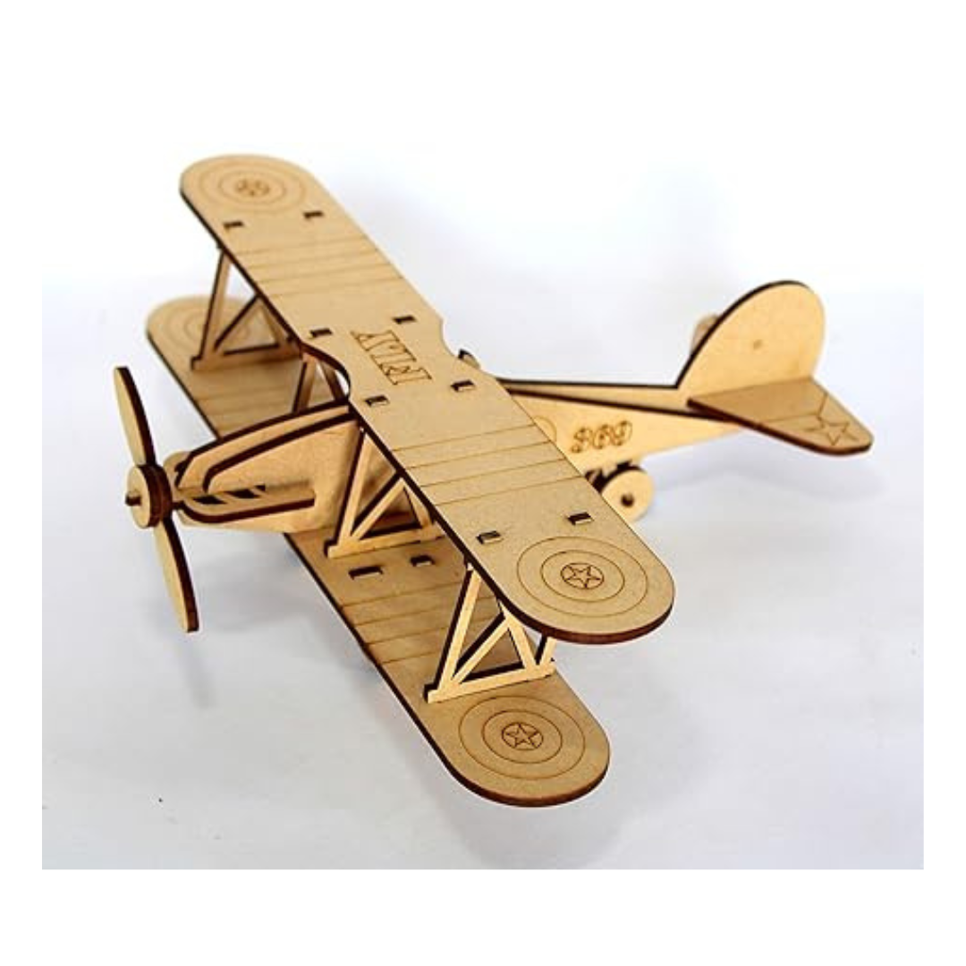 StonKraft 3D DIY MDF Puzzle Glider Aeroplane Retro Plane Model Wooden Puzzle